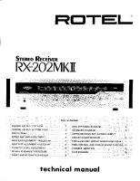 Rotel RX-202MKII - Technical manual